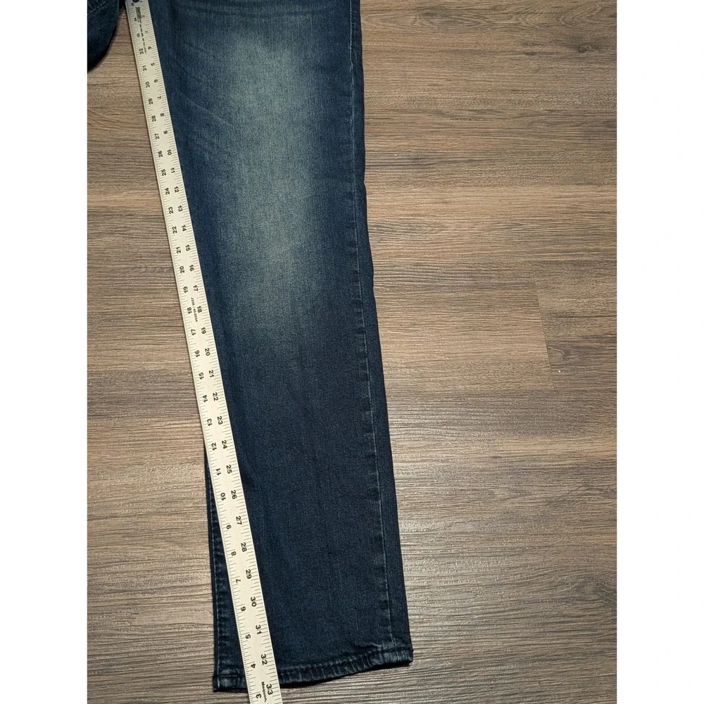 True Religion Geno Flap Big T Relaxed Slim Jeans Mens 32 Dark Wash Denim 102929‎